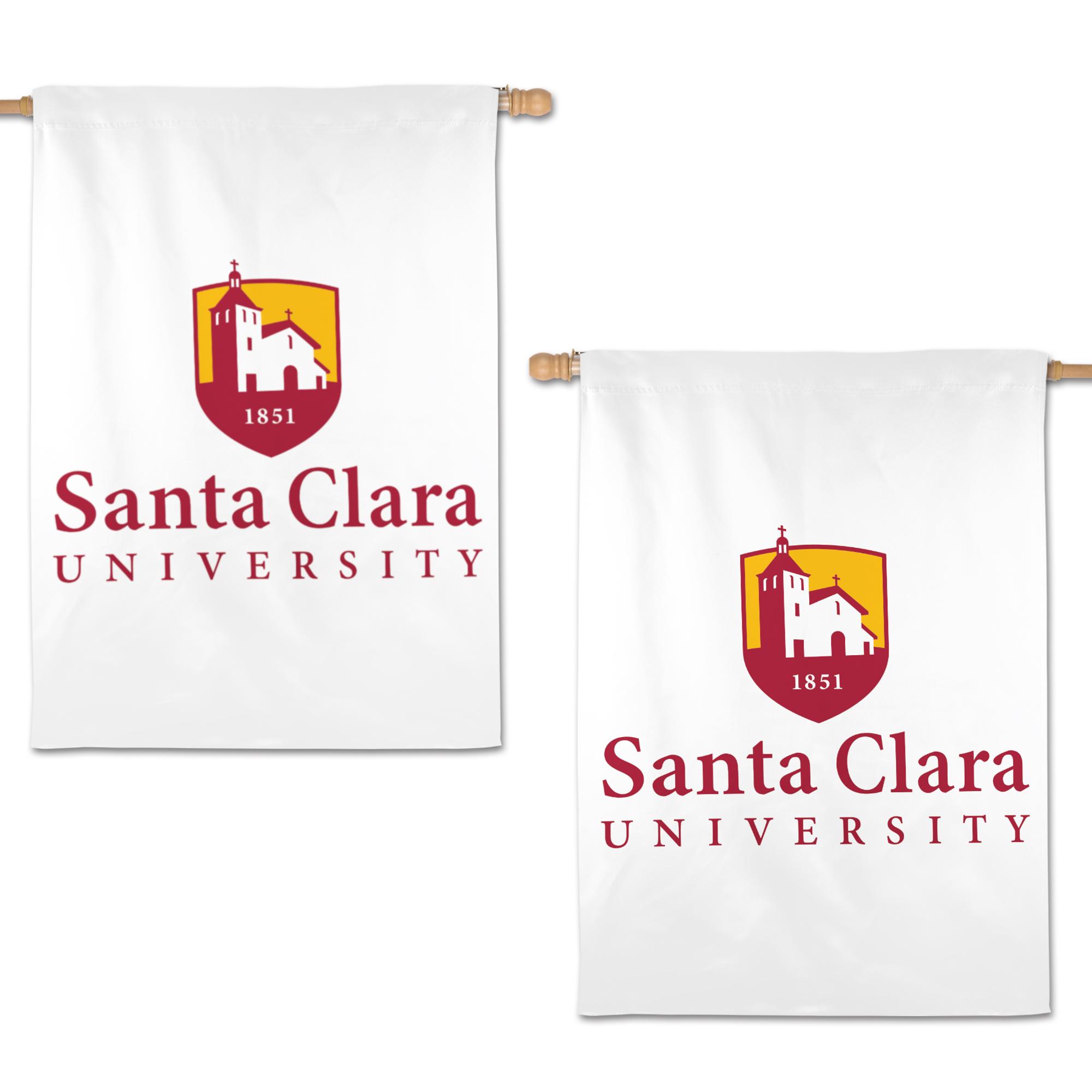image of: Santa Clara University Double Sided Flag, White