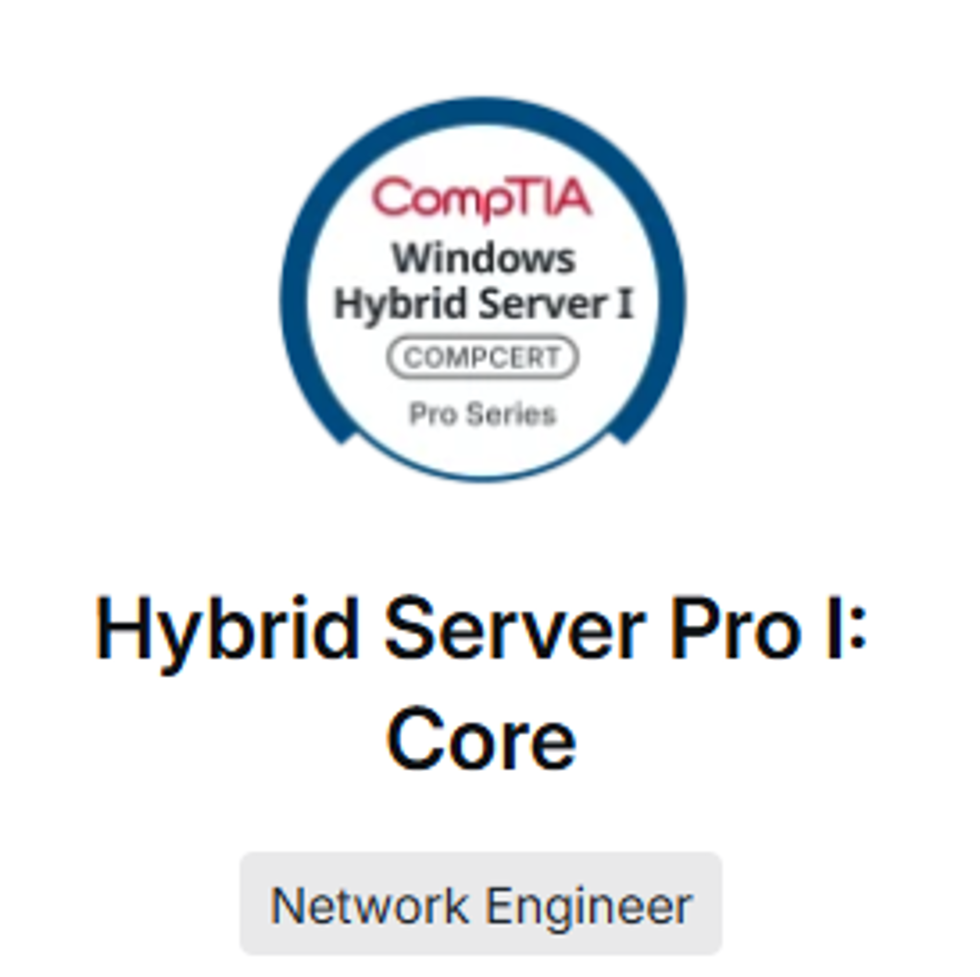 Cover image for ITNW 1354: TestOut Hybrid Server Pro: Core Access Code