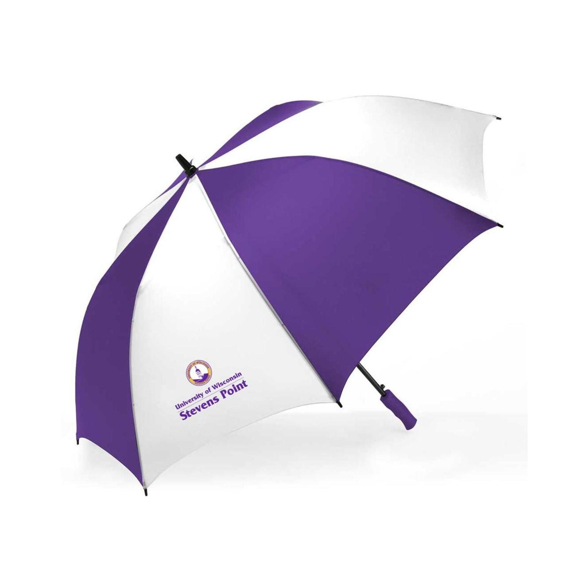 Product image 1 of 1 for UWSP 58" Auto Open Stick Umbrella, Purple/White
