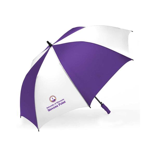 UWSP 58" Auto Open Stick Umbrella, Purple/White; $39.98