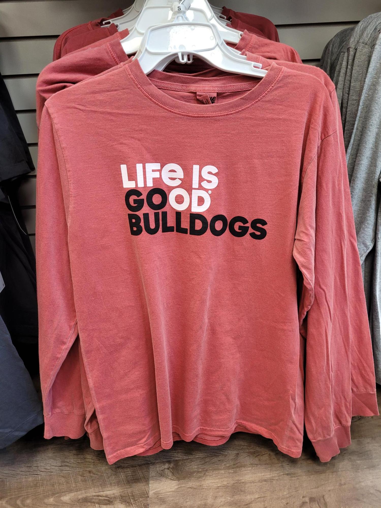 image of: Life Is Good - Go Bulldogs Dyed Ringspun Long Sleeve Tee