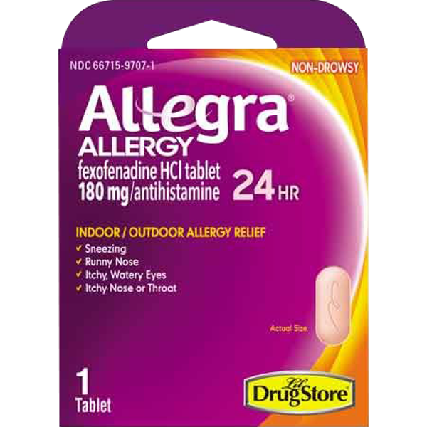 Lil' Drug Store Brand Allegra On-the-Go Allergy Relief; $3.98