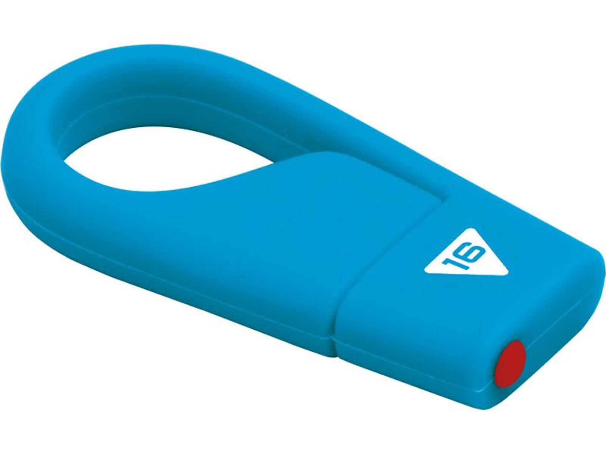 image of: -EMTEC USB HANG BLUE 16GB