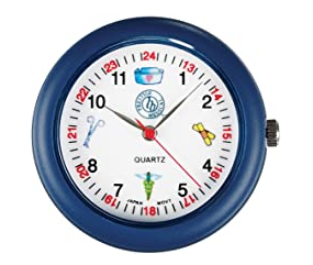 image of: Prestige Medical Analog Stethoscope Watch with Medical Symbols, Blue