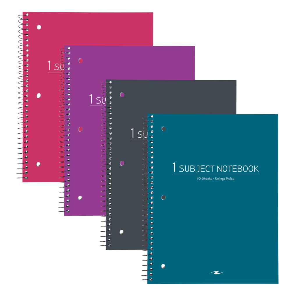 image of: RS 1 Subject Notebook, Wide Ruled, 70 Sheets