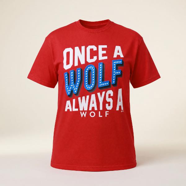 ONCE A WOLF TEE HUSTLE+HEART; $15.99
