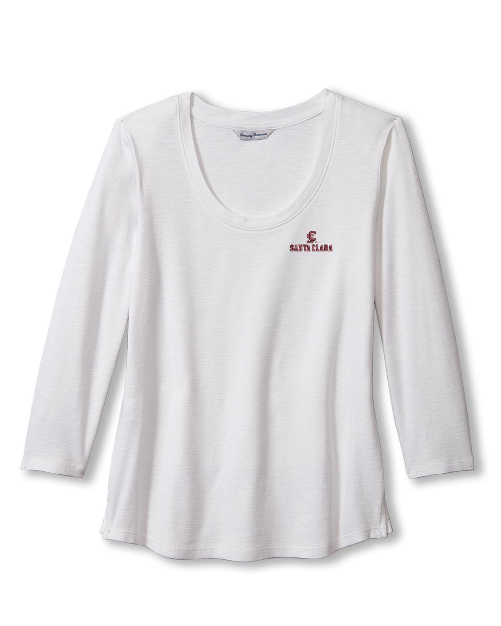 image of: Santa Clara Broncos Tommy Bahama Women's Ashby Isles Quarter Sleeve, White