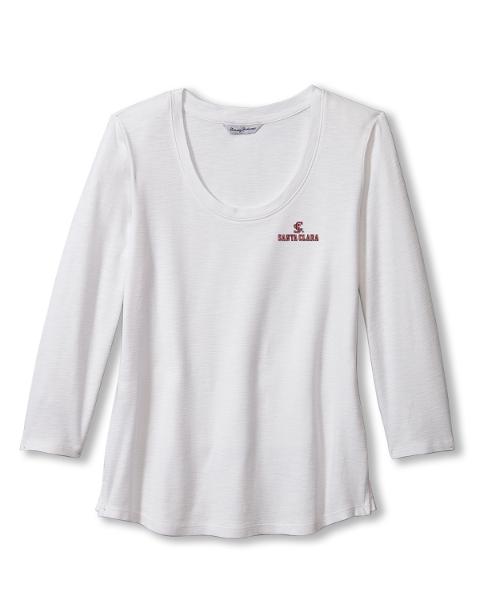 Santa Clara Broncos Tommy Bahama Women's Ashby Isles Quarter Sleeve, White; $79.50