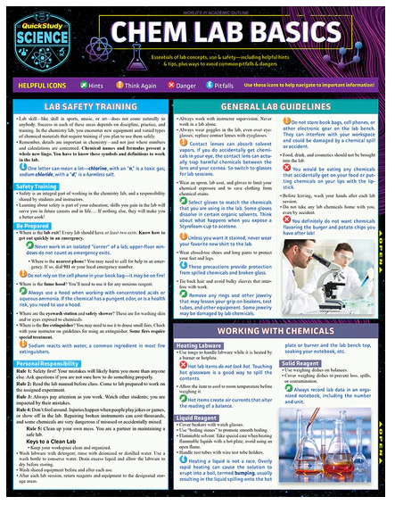 Cover image for CHEM LAB BASICS LAMINATED STUDY GUIDE