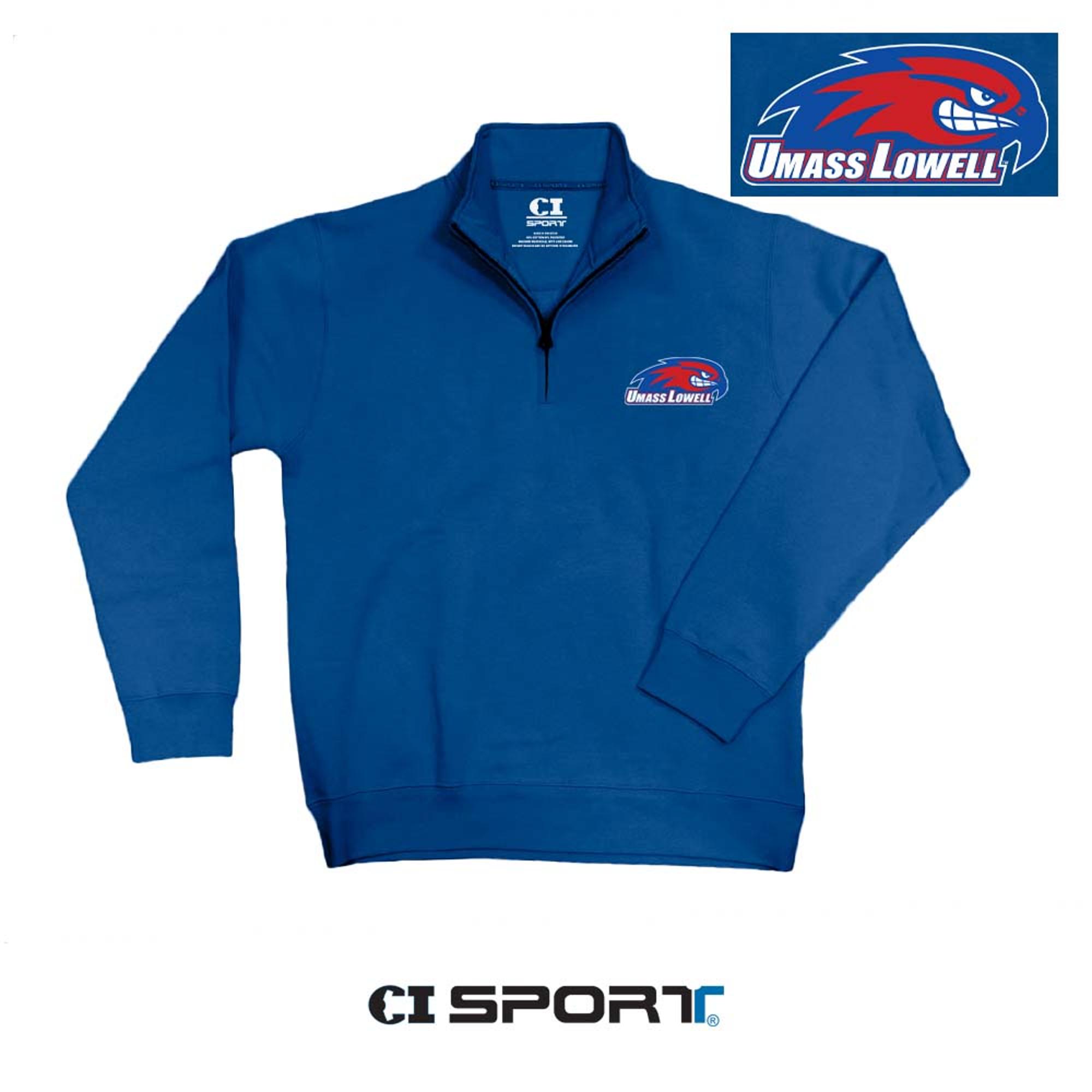 image of: UMASS Lowell River Hawks Embroidered 1/4 Zip Pullover