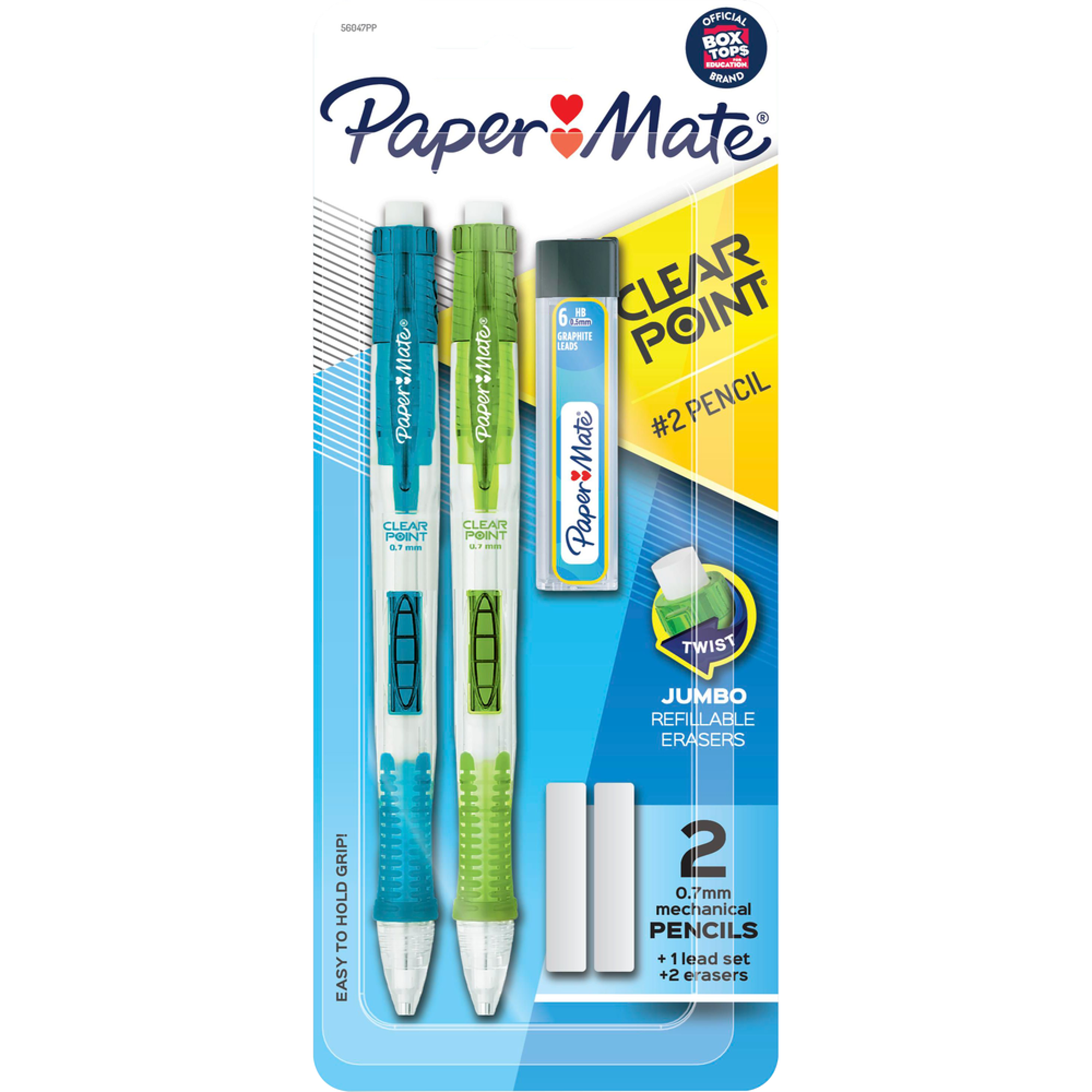 image of: Paper Mate Clearpoint Mechanical Pencil Starter Set - Asst .7mm 2Pk BP with Refill Lead and Eraser