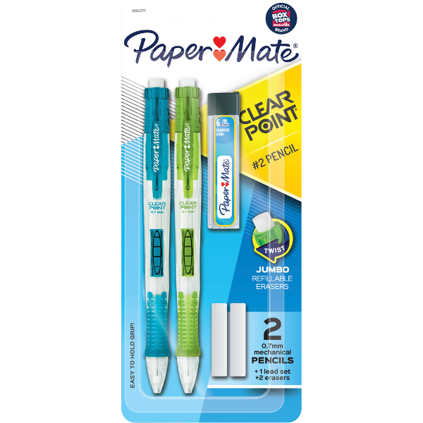 Paper Mate Clear Point .7mm Mechanical Pencil, 2 Pack; $9.98