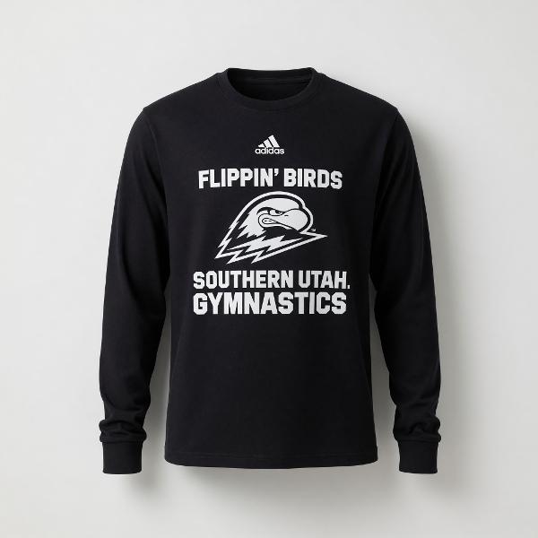 Adidas SUU Flippin' Birds Gymnastics Long Sleeve Tee; $35.99