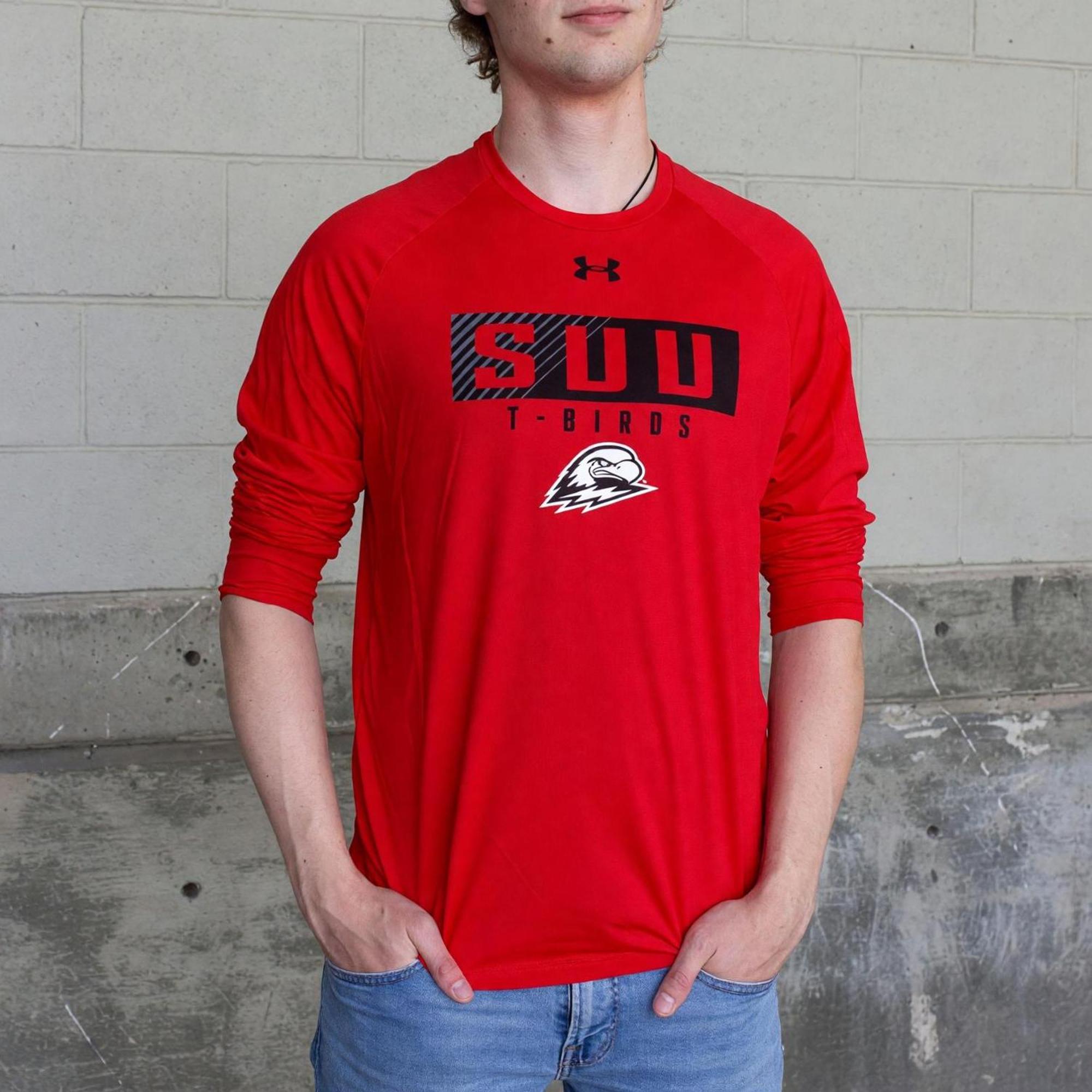 Product image 1 of 1 for Under Armour SUU T-Birds Red Long Sleeve Tech Tee