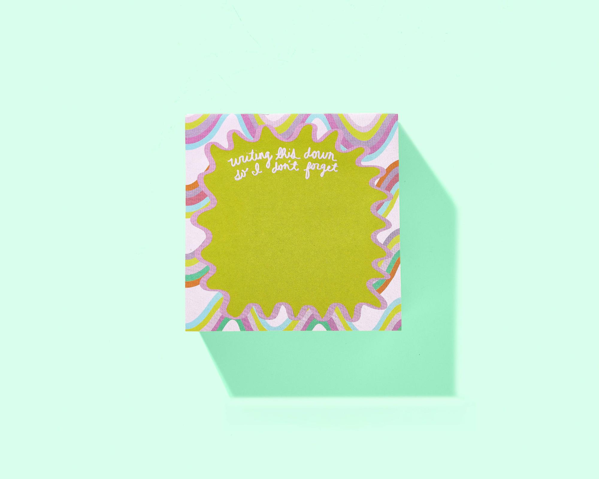Product image 1 of 1 for Sticky Notes Pad - "...So I Don't Forget" - 300 Sheets