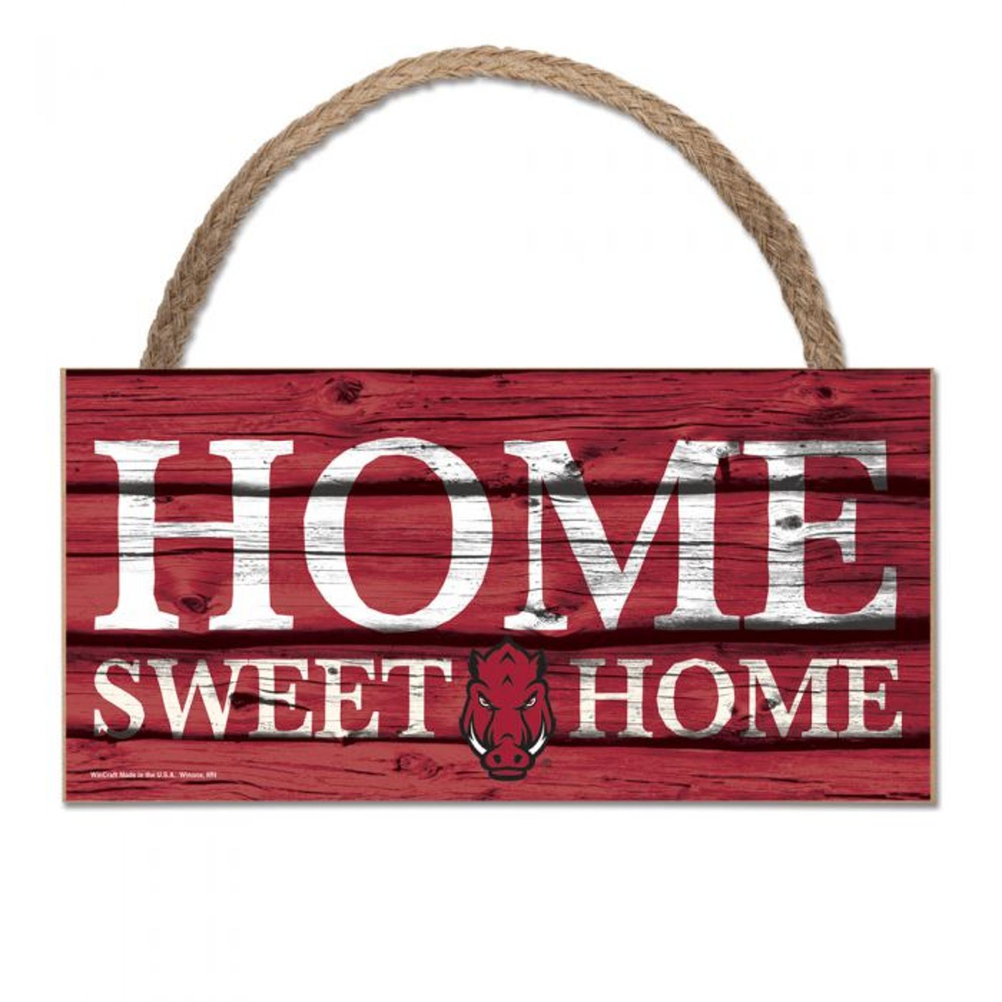 image of: Arkansas Razorbacks Wincraft Home Sweet Home Sign