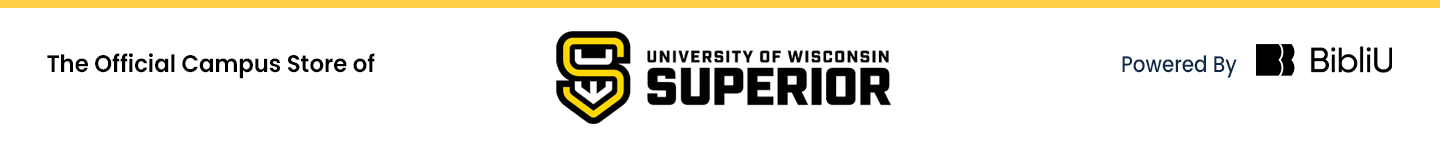 UW-Superior Official Campus Store banner, Powered by BibliU.