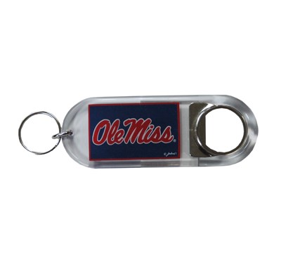 image of: Ole Miss Lucite Bottle Opener Keychain