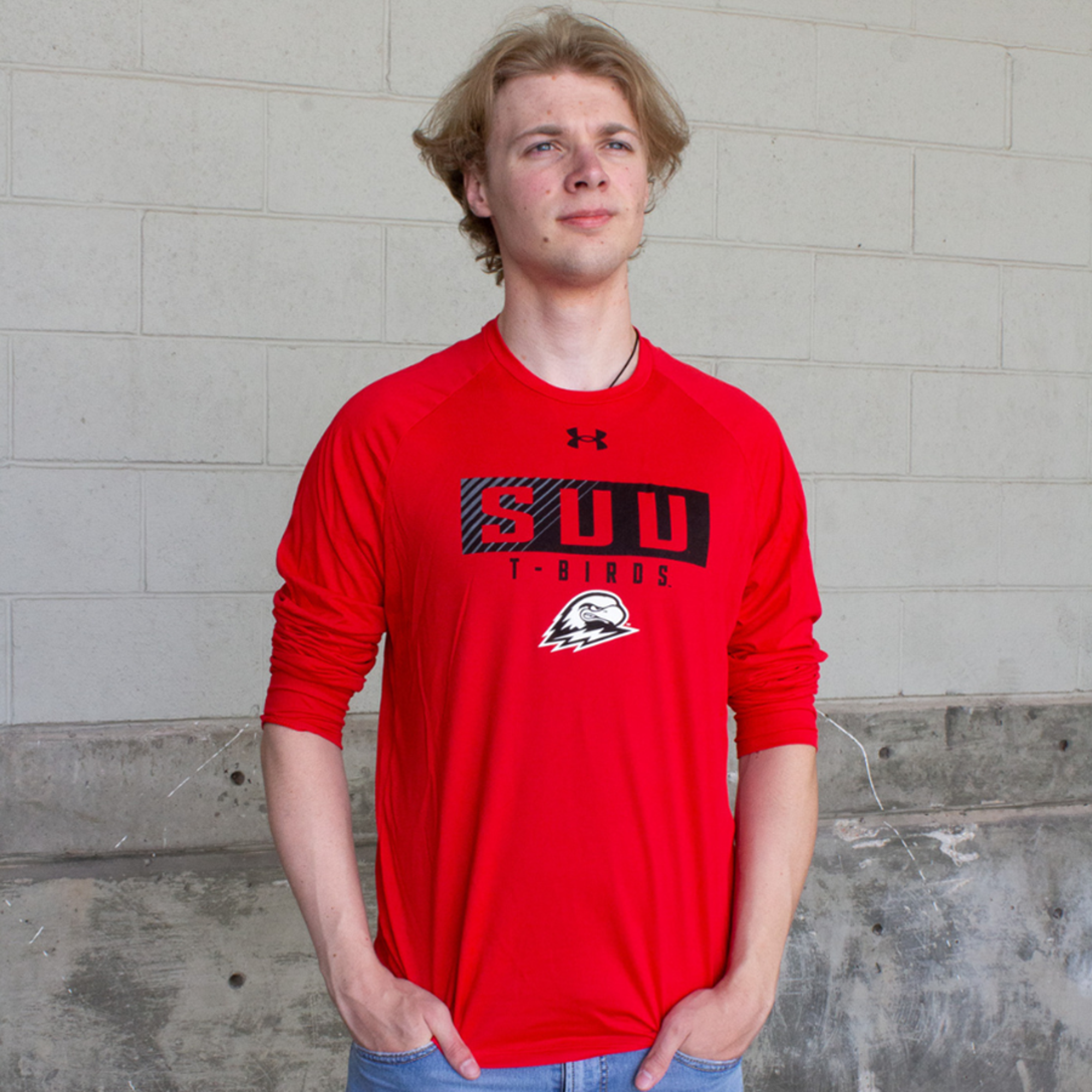 image of: Under Armour SUU T-Birds Red Long Sleeve Tech Tee
