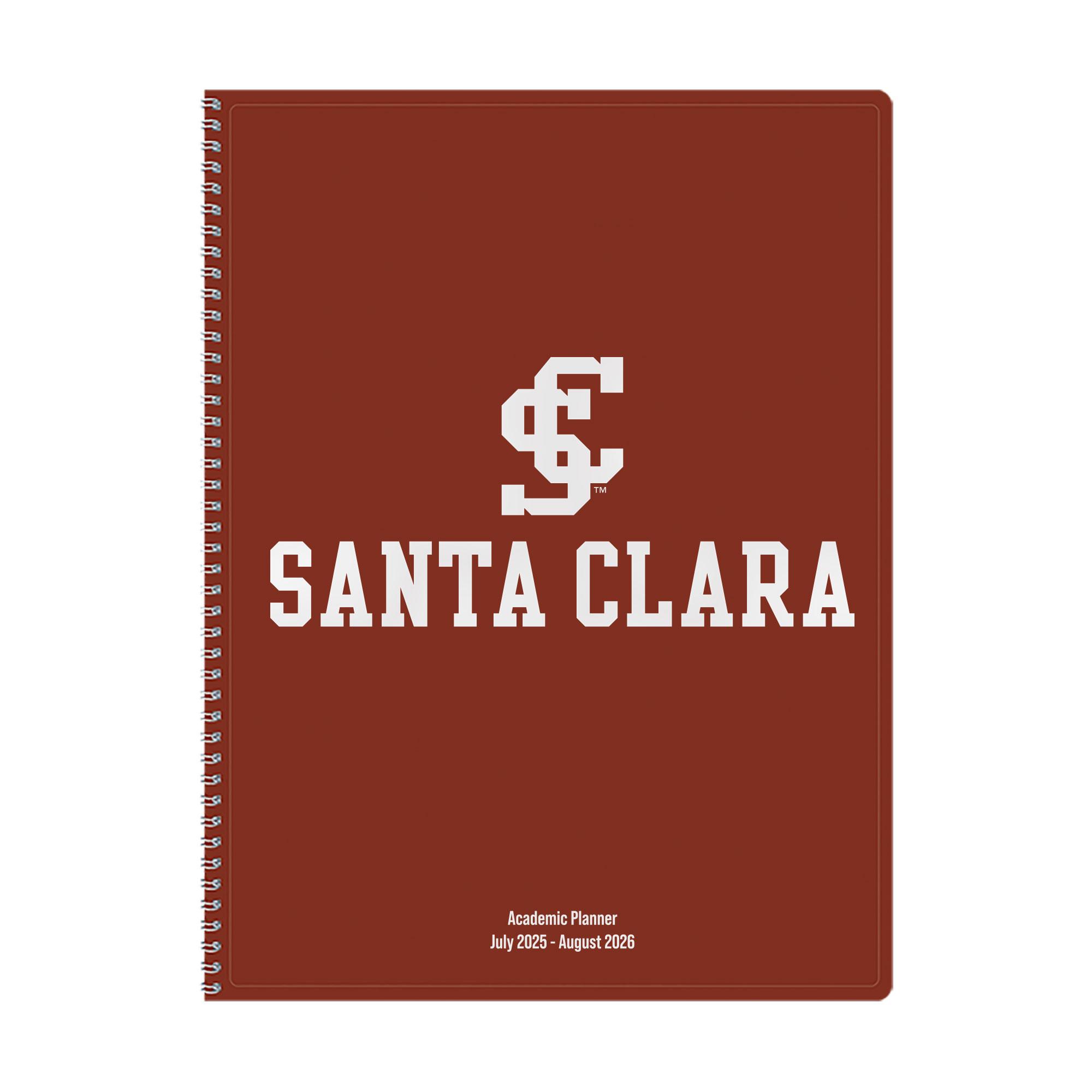image of: Santa Clara Broncos 2025-2026 Academic Monthly Planner, Red