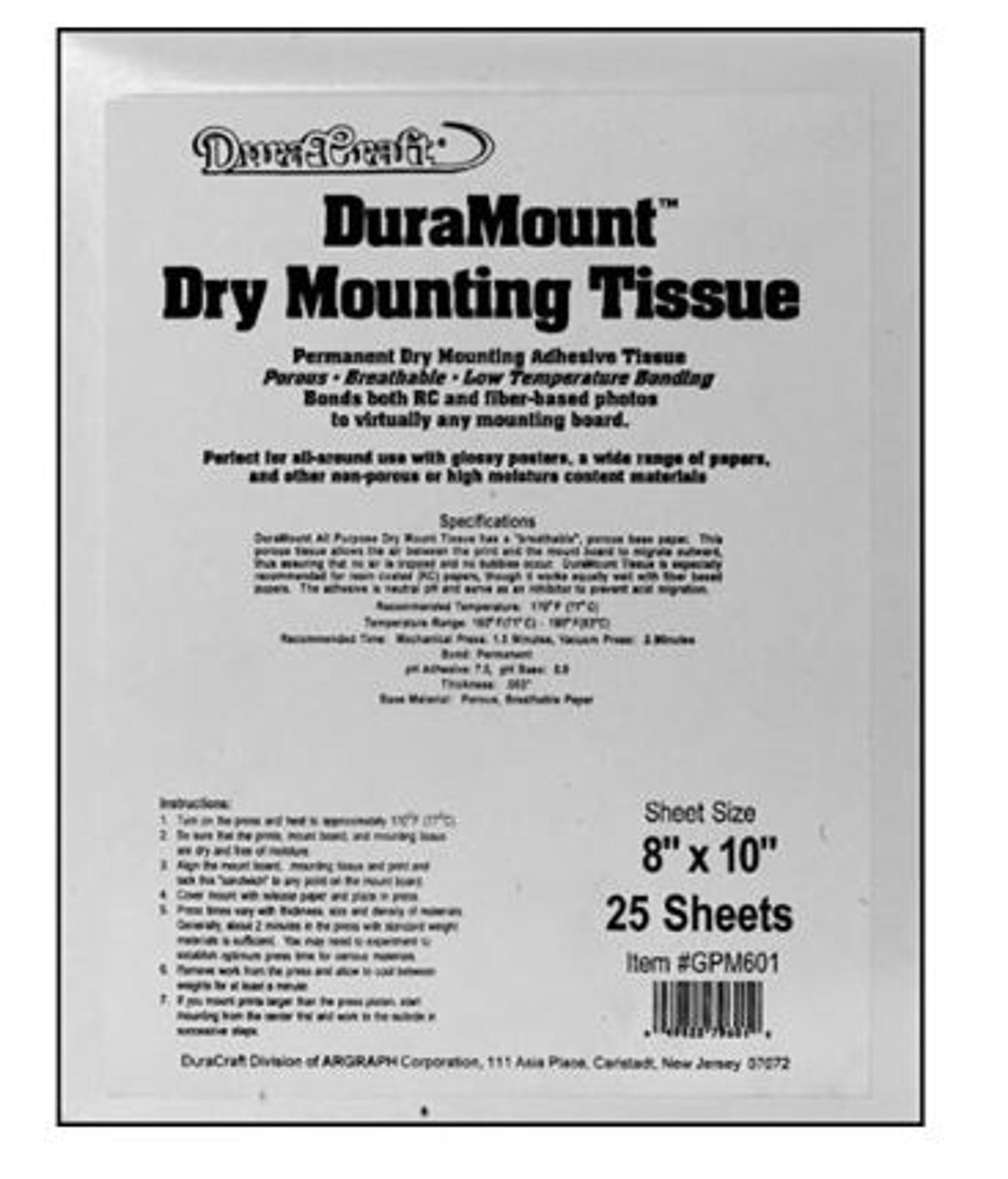 image of: DuraMount Dry Mounting Tissue 8x10