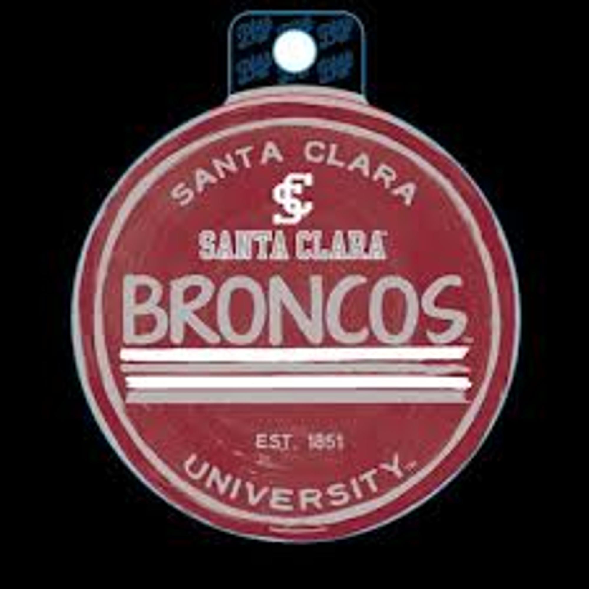 image of: Santa Clara Broncos Blue 84 Delicate Circle Sticker