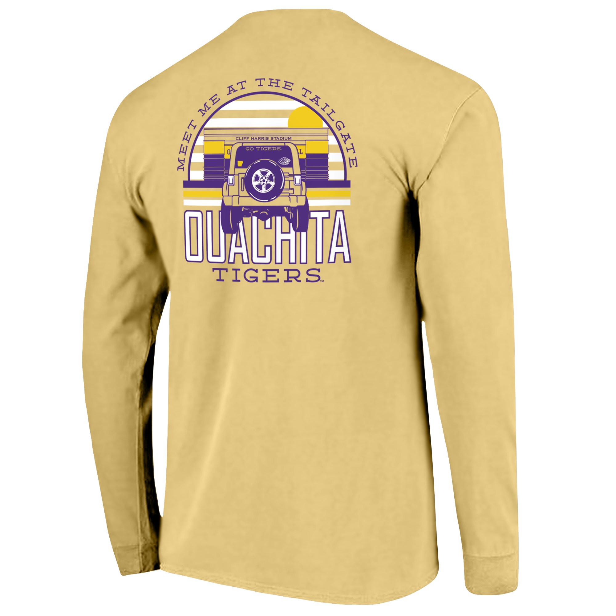 image of: Meet Me at the Tailgate Comfort Color Long Sleeve Tee