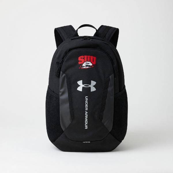 UA HUSTLE 6.0 BLACK BACKPACK SUU/THOR; $74.99