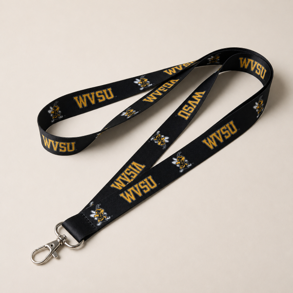 LANYARD - CATANIA BLK "MASCOT/WVSU"; $6.99