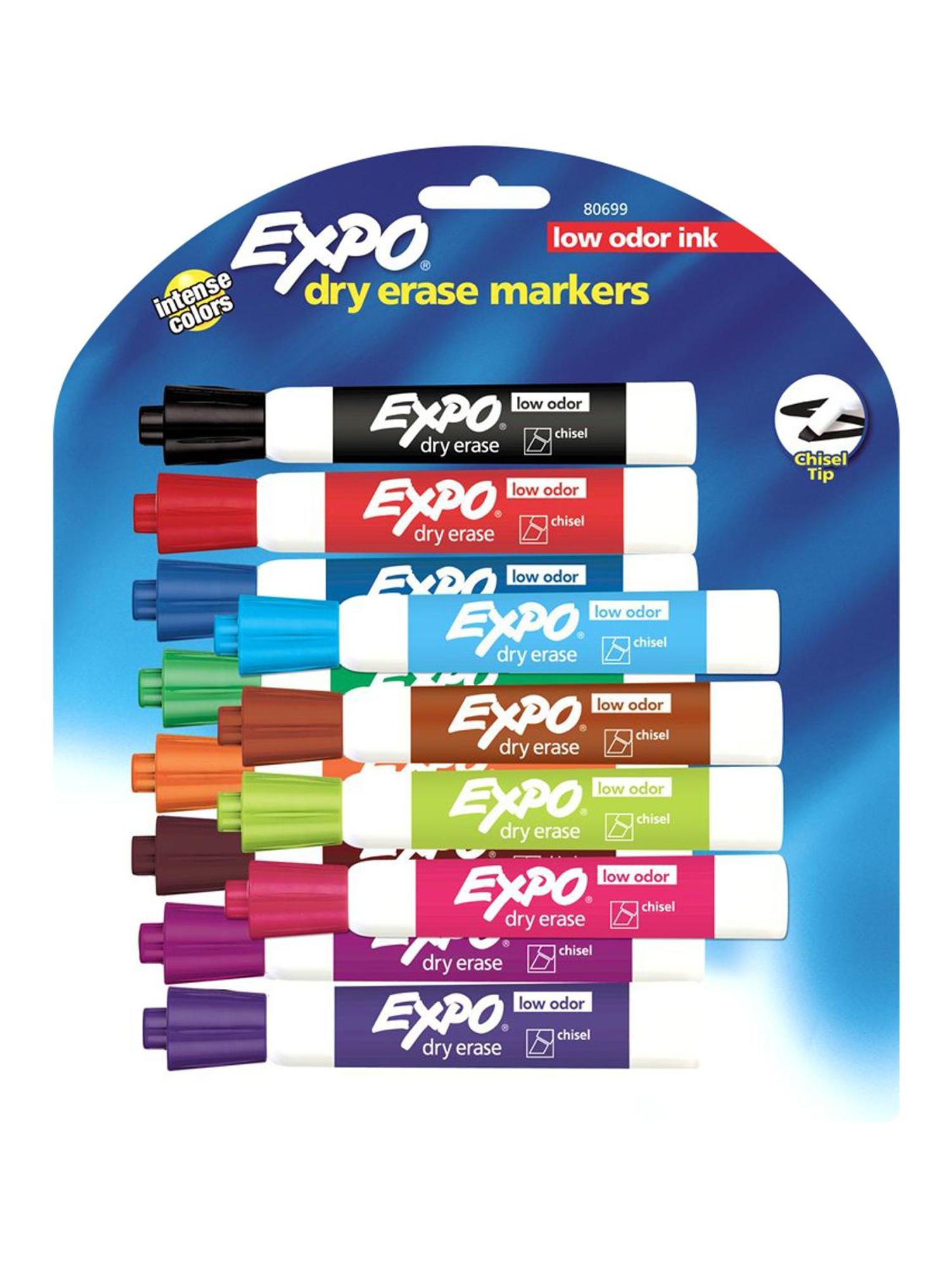 Product image 1 of 1 for Expo Low Odor Dry Erase Markers, Chisel Tip, 12 Pack