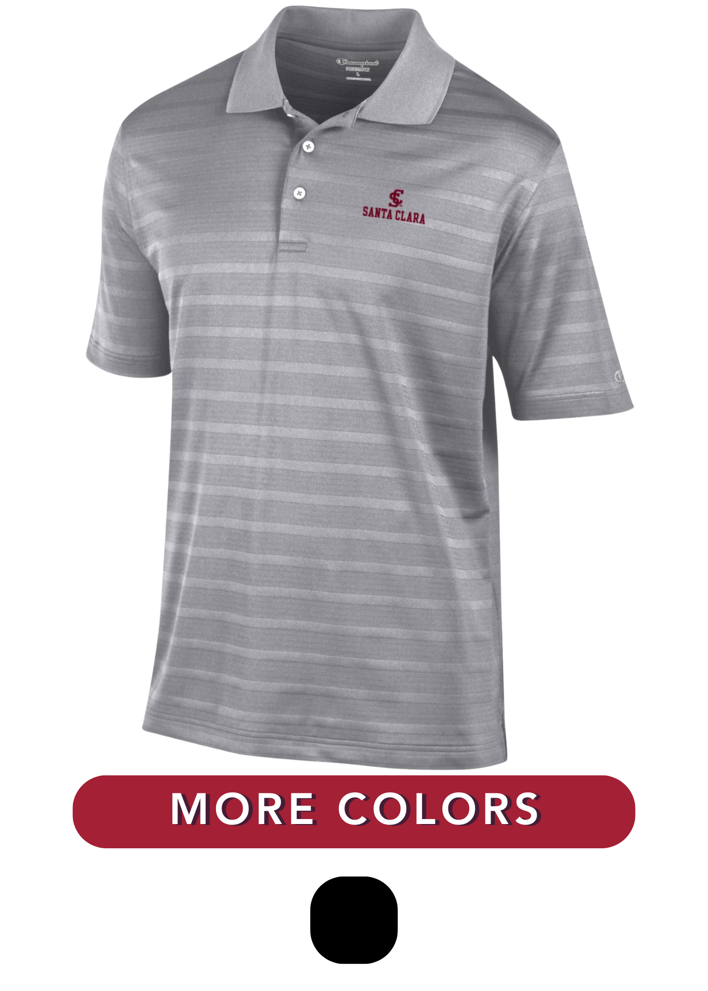 image of: Santa Clara Broncos Champion Men's Textured Stripe Polo