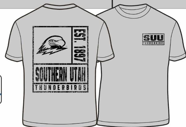 CI SPORT TEE S/S GRAY SUU THUNDRBIRDS FRONT AND BACK; $19.99