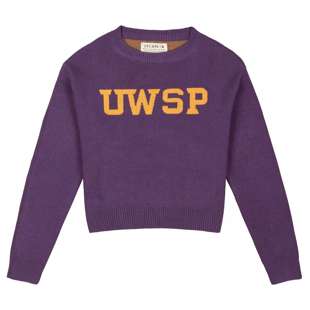 Product image 2 of 2 for University of Wisconsin Stevens Point Renew Sweater, Purple