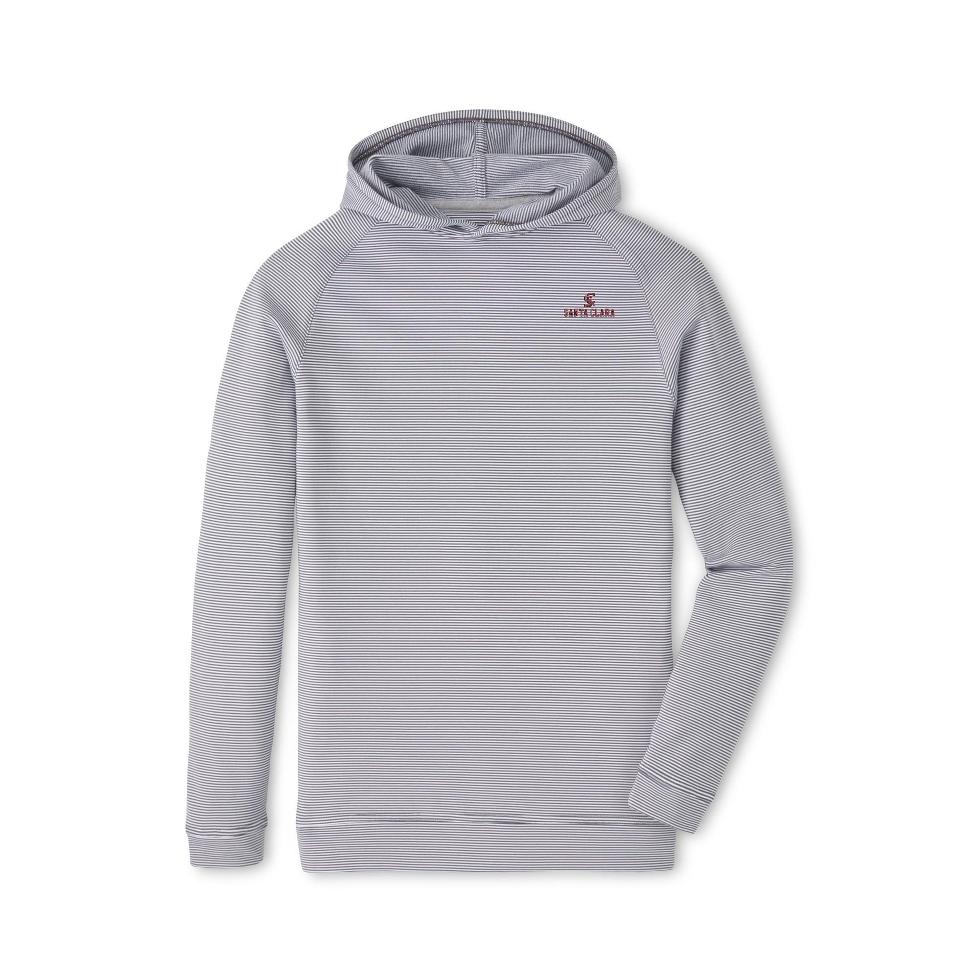 Product image 1 of 1 for Santa Clara Broncos Peter Millar Youth Pine Sugar Stripe Performance Hoodie, Iron