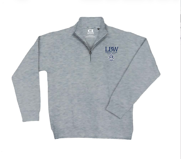 LBW 1/4 ZIP SWEAT LCEMB; $57.99