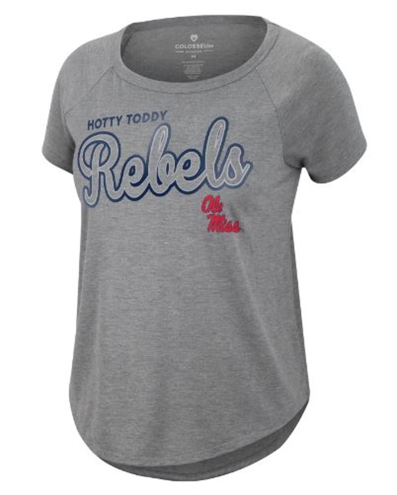 image of: Ole Miss Rebels Women's Editor Raglan Tee Grey