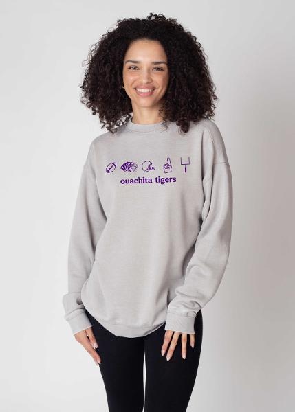 Ouachita Tigers Football Campus Crew Sweatshirt; $62.99