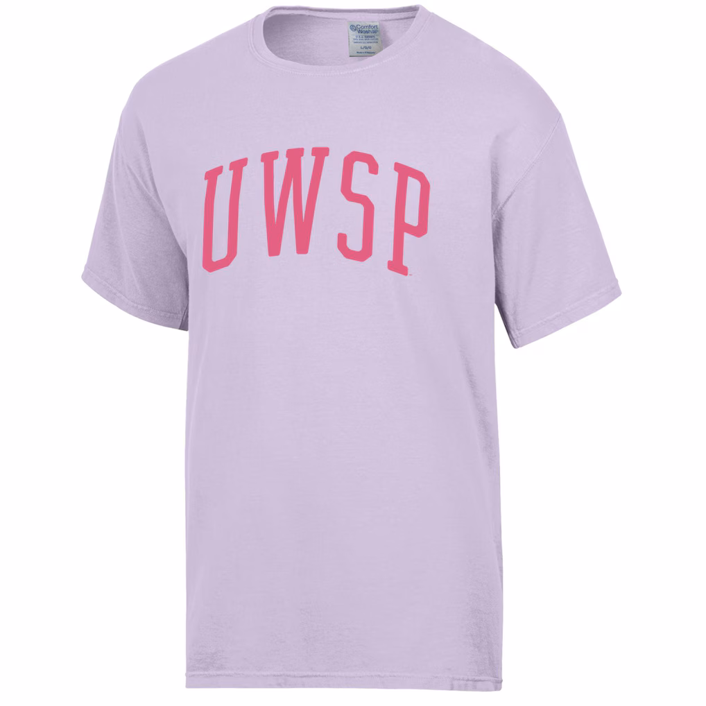 Product image 1 of 1 for University of Wisconsin Stevens Point Spring Puff Short Sleeve Tee, Lavender