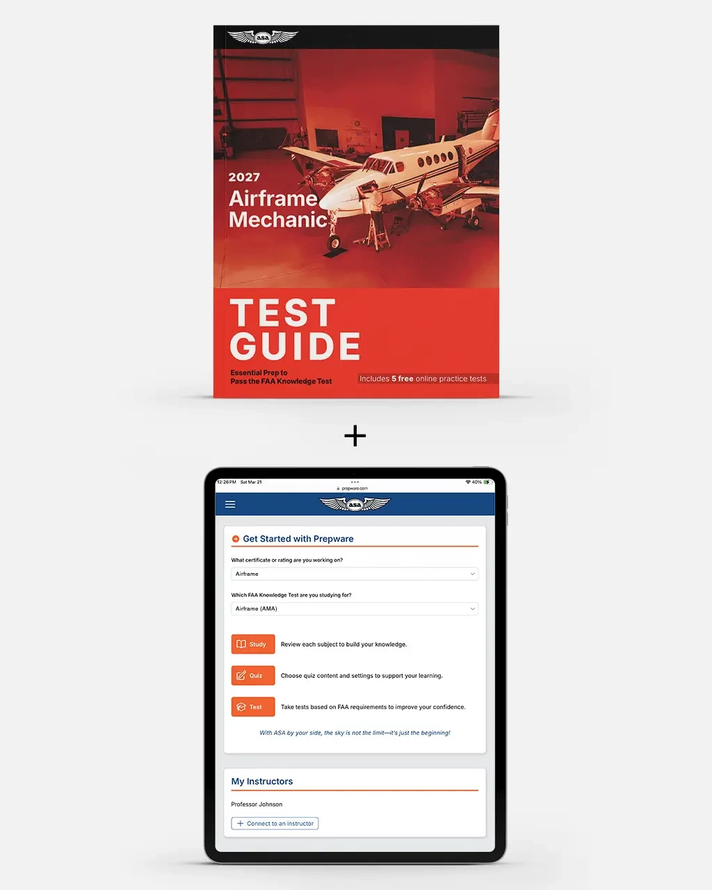 Cover image for 2027 AIRFRAME PREPWARE SOFTWARE + TEST GUIDE
