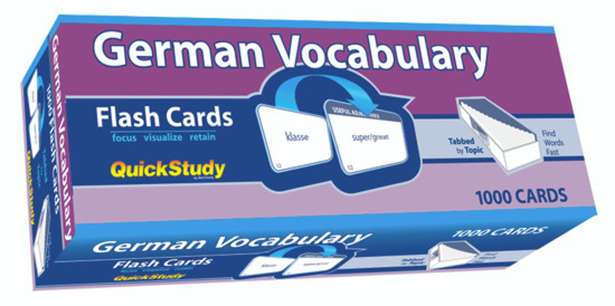 Cover image for GERMAN VOCABULARY FLASH CARDS