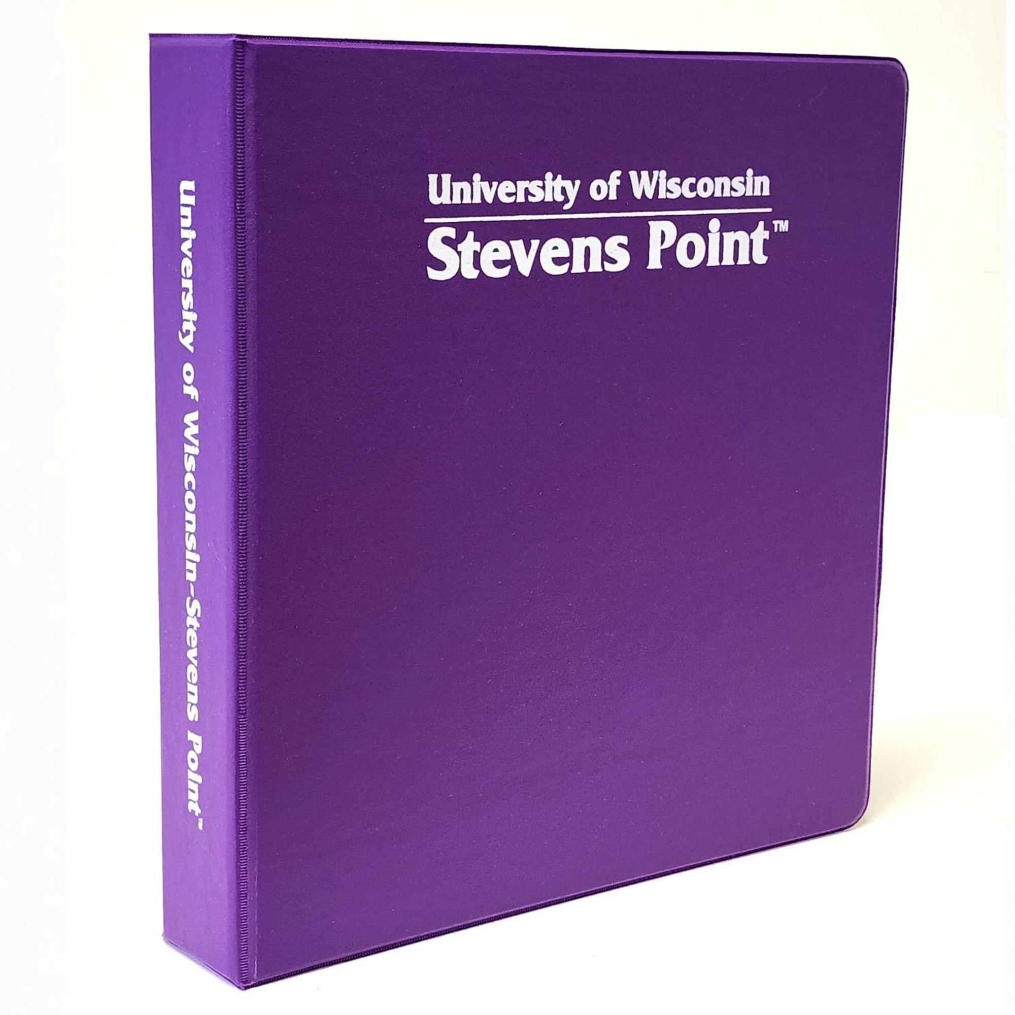 Product image 2 of 2 for University of Wisconsin Stevens Point 1.5" Vinyl Binder, Purple