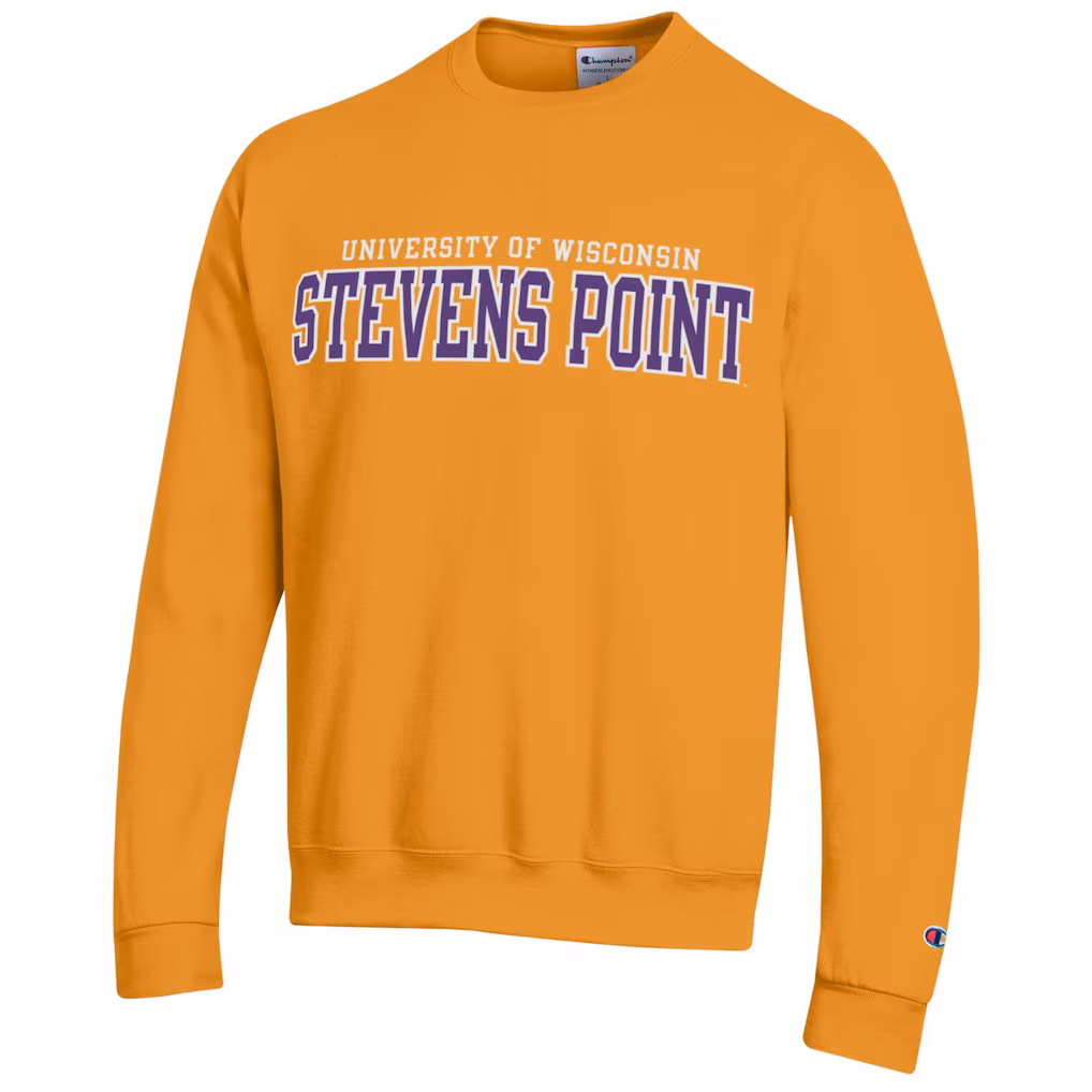 Product image 1 of 1 for University of Wisconsin Stevens Point Replen Powerblend Crew, Gold