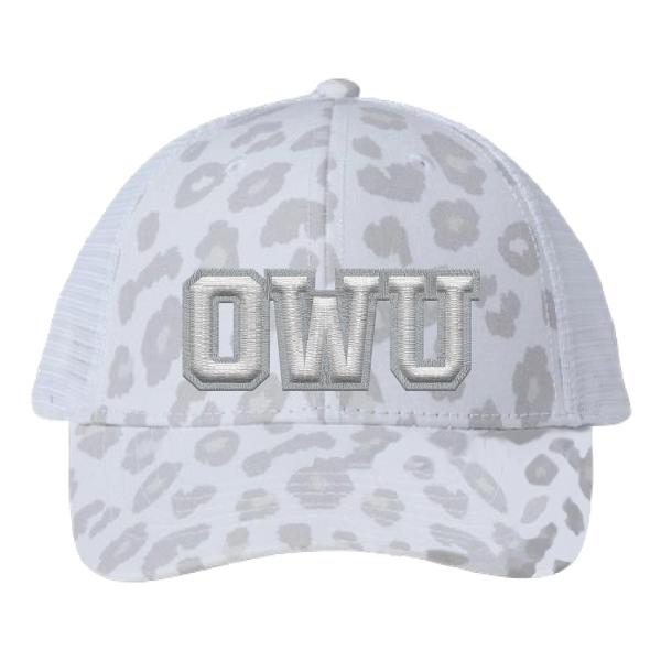 Owu Cap Snow Leopard; $43.99