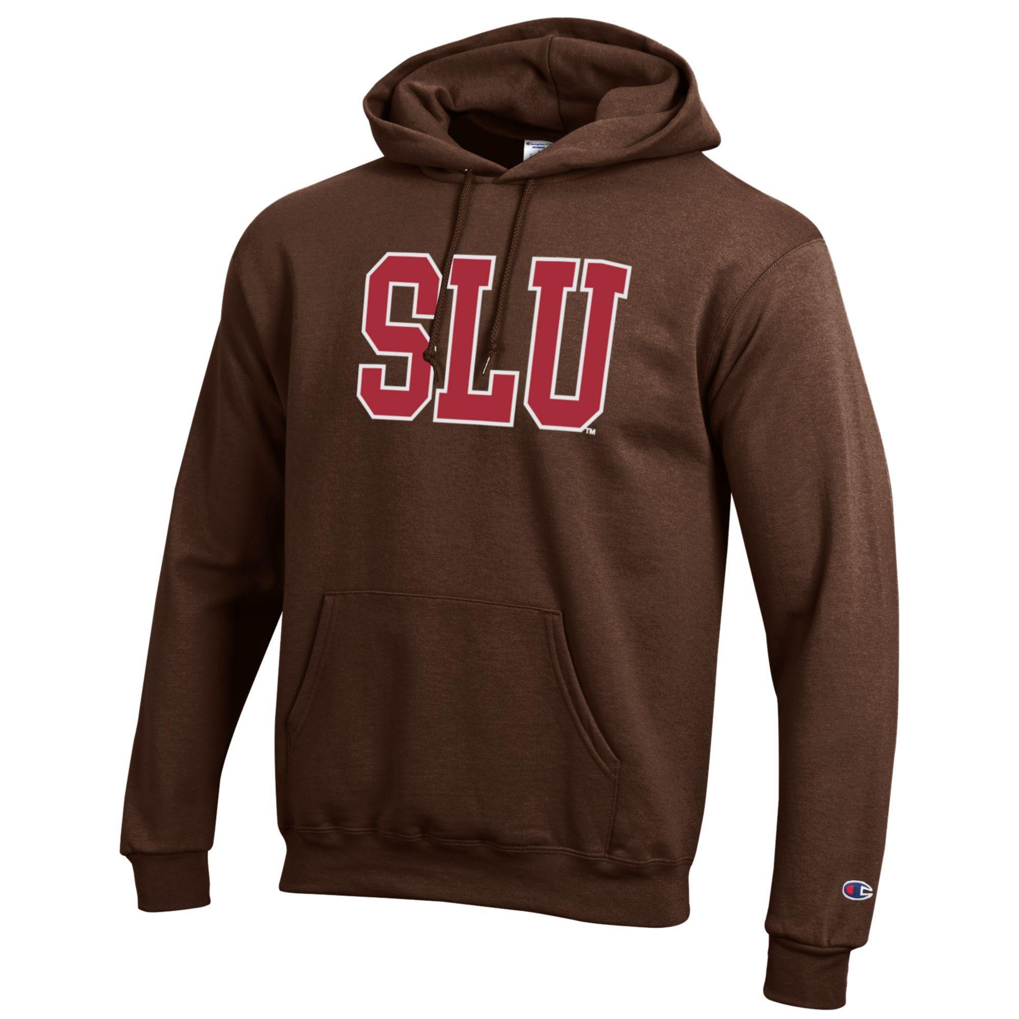 Brown Hood Sweatshirt with Chenille SLU; $62.95