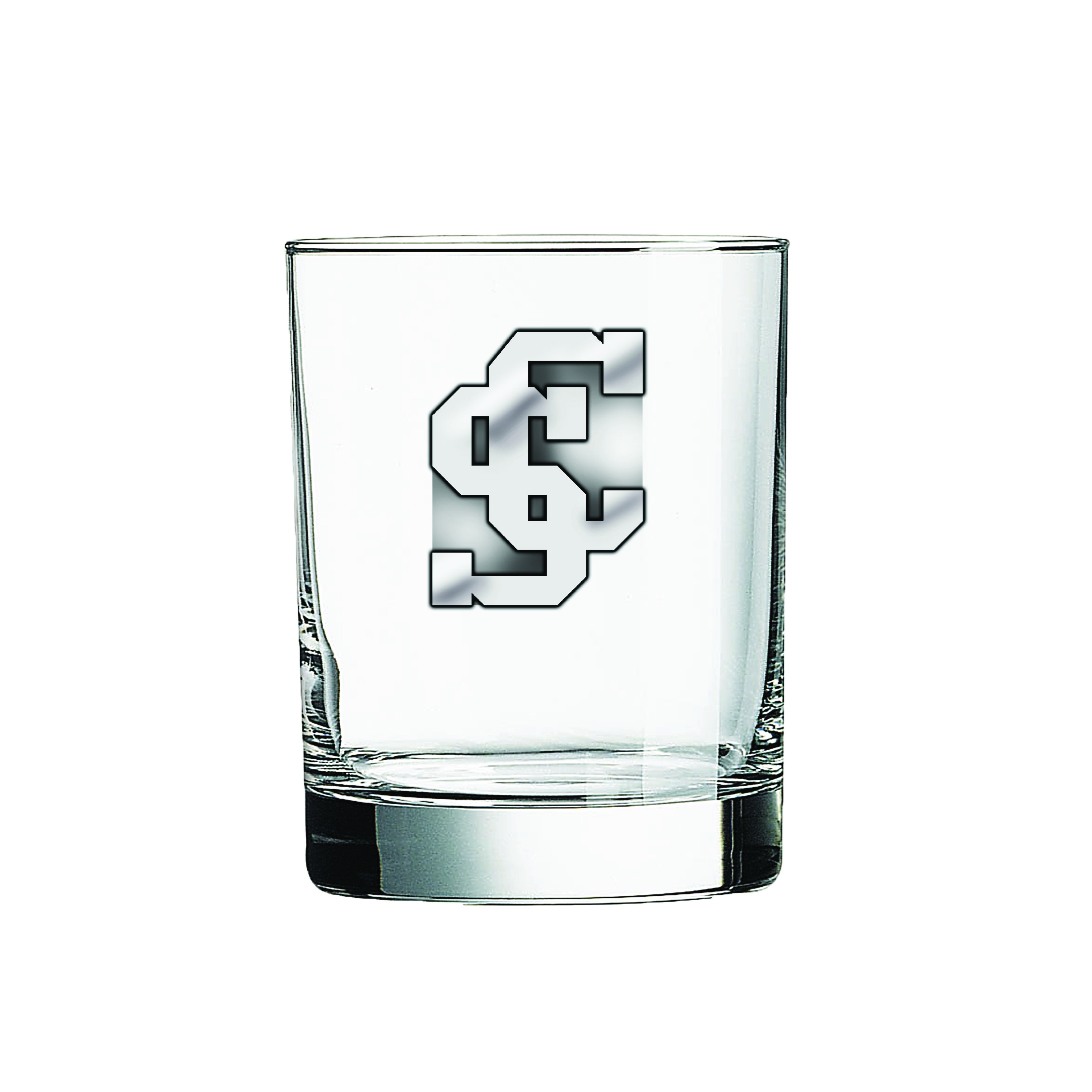 image of: Santa Clara Broncos 12.5oz Double Old Fashion Glass