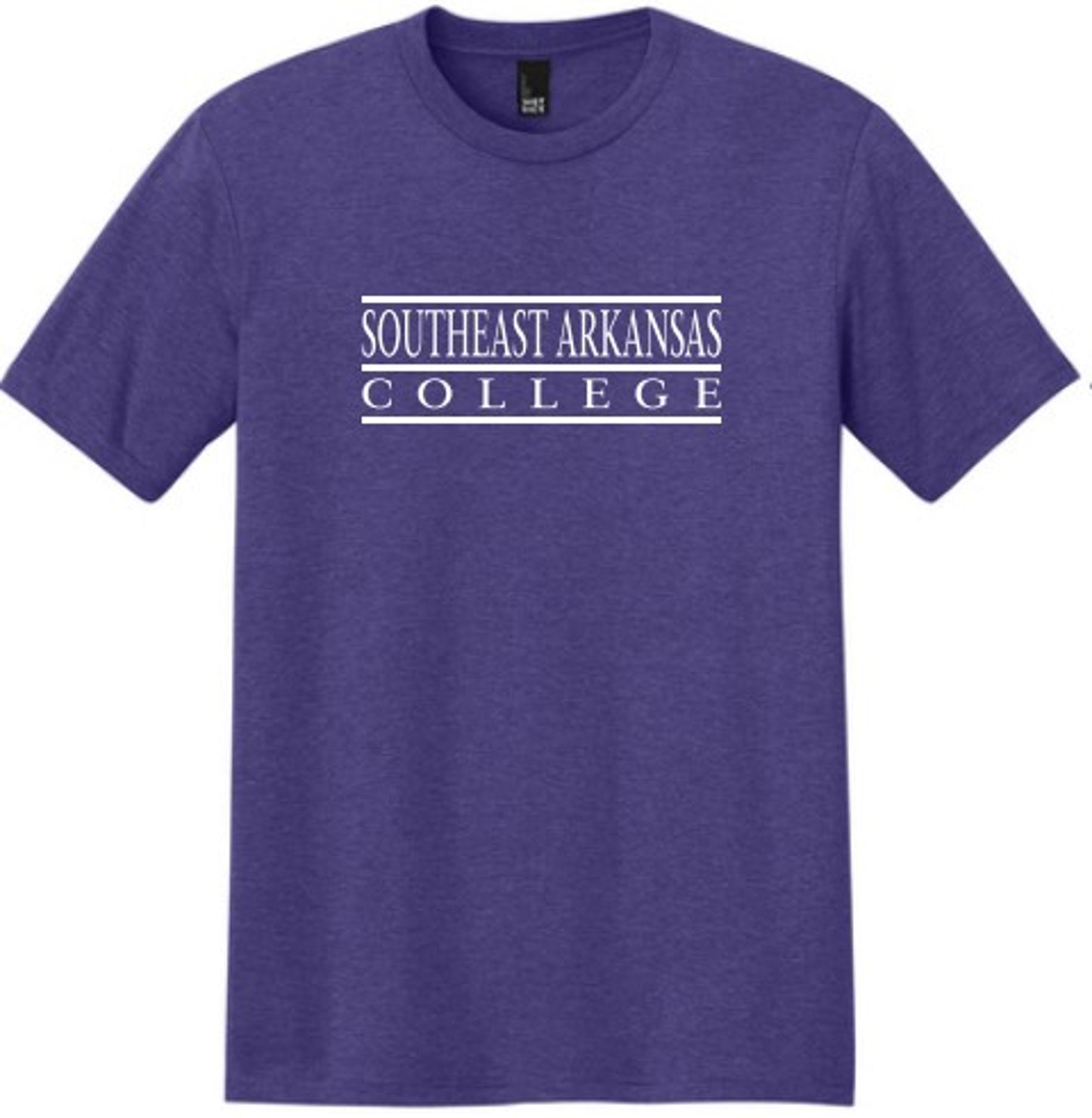 Variant 2 of 2 for Southeast Arkansas College Bar Tri-Blend Short Sleeve Tee, Black Frost