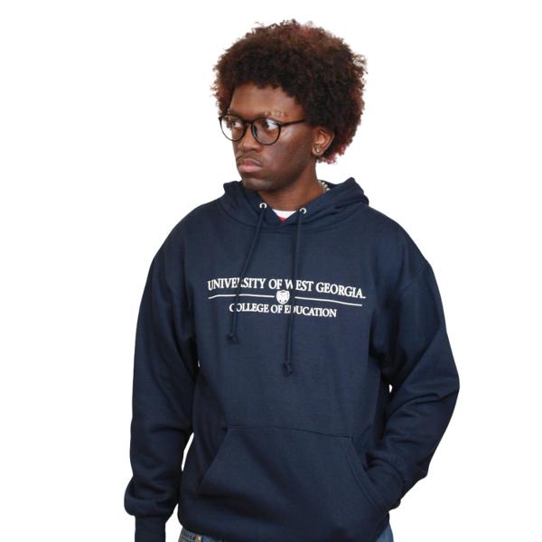 COLLEGE OF EDUCATION SHIELD LOGO FUNDAMENTAL FLEECE HOOD; $32.99
