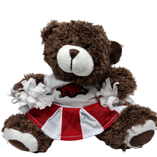 Arkansas Razorbacks Plush Cheerleader Bear; $17.99