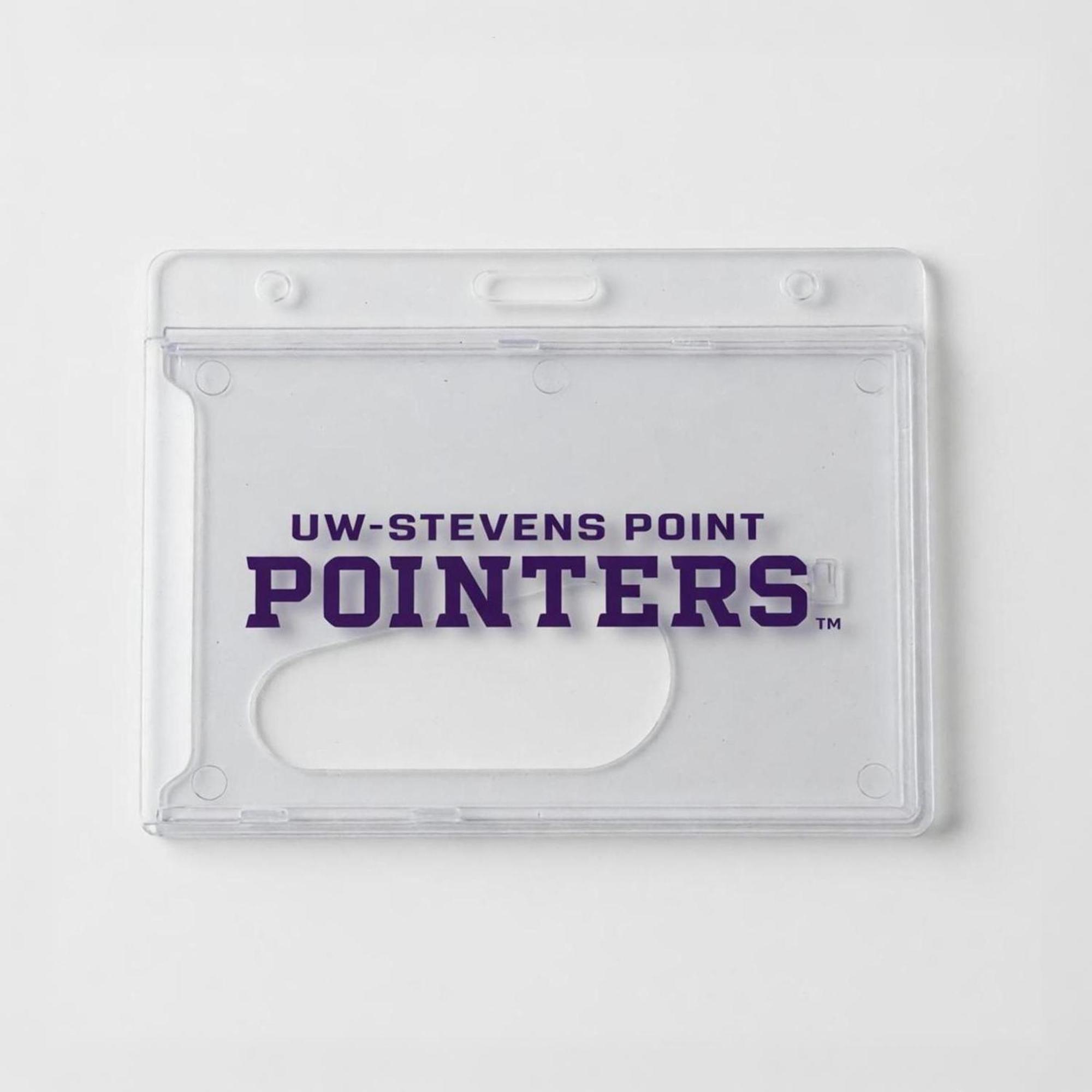Product image 1 of 2 for University of Wisconsin Stevens Point, Horizontal ID Holder, Clear