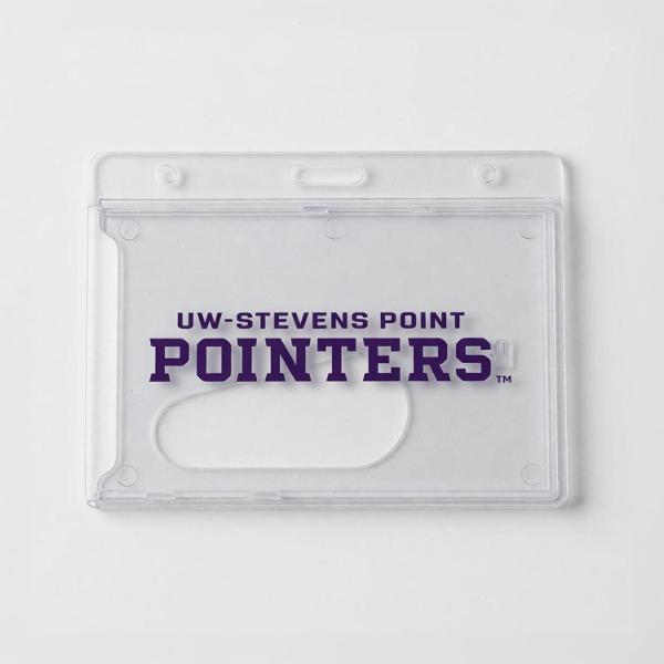 University of Wisconsin Stevens Point, Horizontal ID Holder, Clear; $4.98